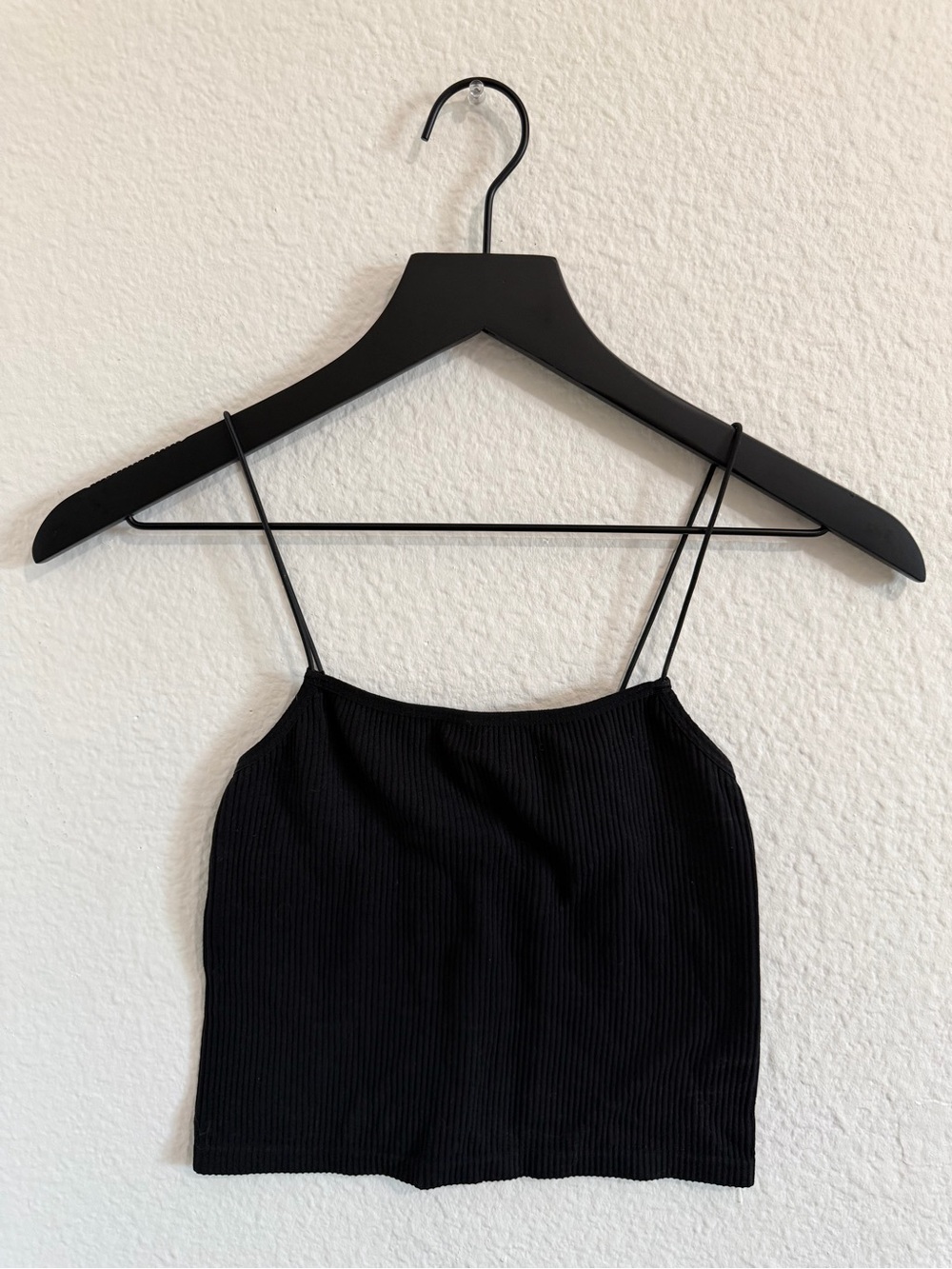 zara ribbed spaghetti strap cami